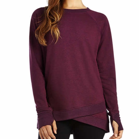 Sweaters - Soft Cozy Lounge Active Purple Plum Sweater Thumb